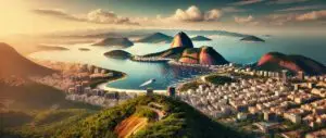 Sugarloaf Mountain in Rio de Janeiro in Brazil